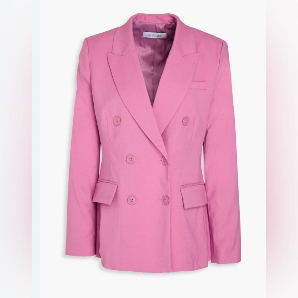 Derek Lam 10 Crosby Sandra Double Breasted Blazer In Mauve Small